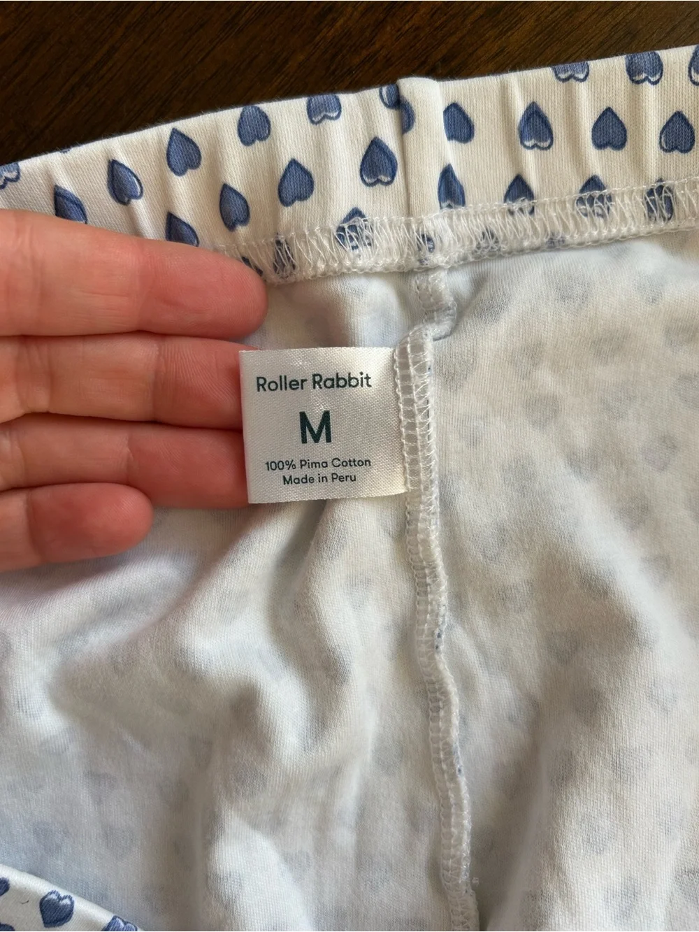 Roller Rabbit Blue Heart Pajama Set Like New!